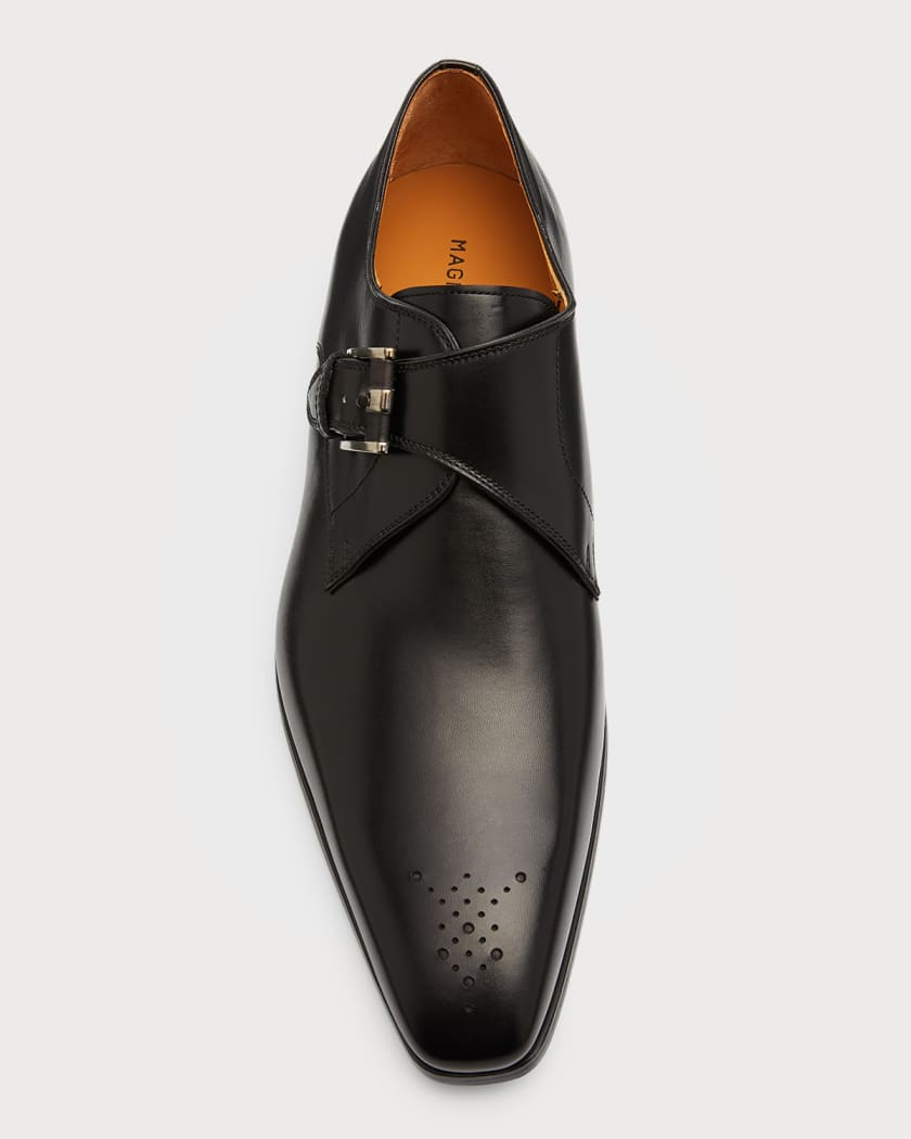 Monk Strap Urbanity: Magnanni Black Monk Strap Loafer