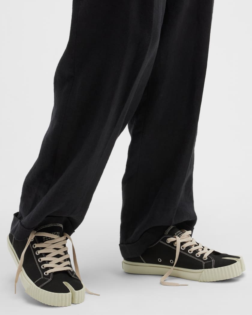 Men's Tabi Split-Toe  Canvas Low-Top Sneakers