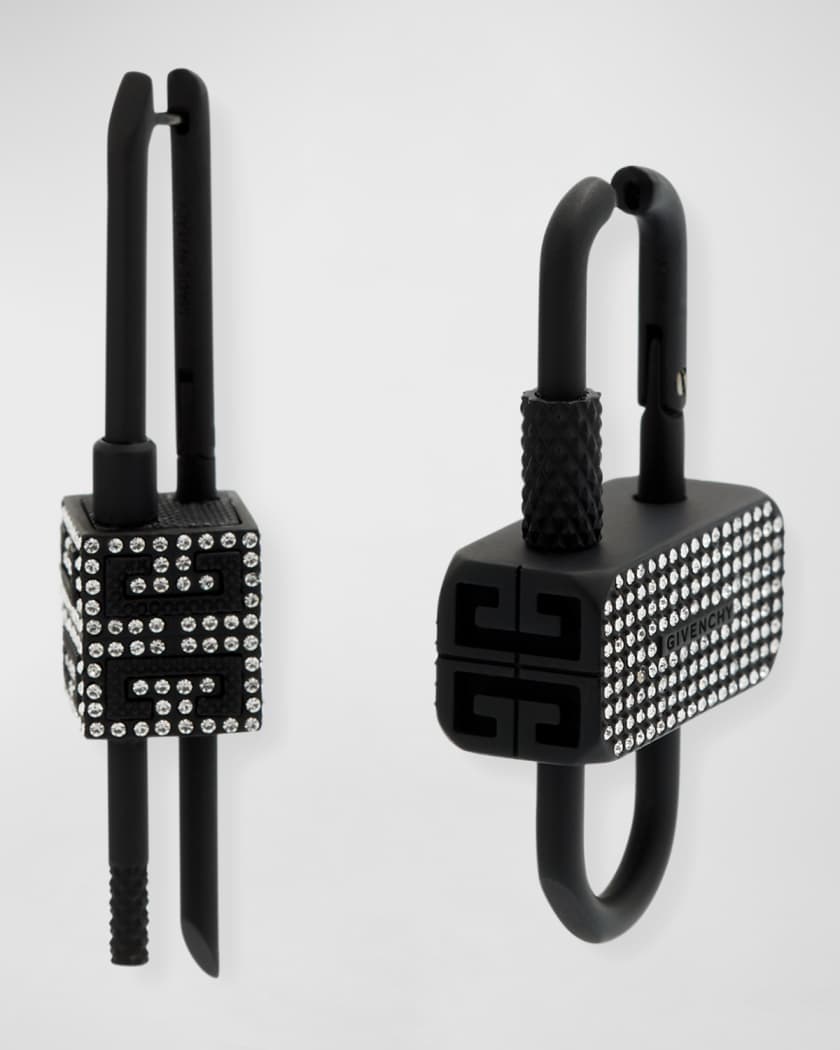 love the mixed metal and asymmetric details, @givenchy lock earrings