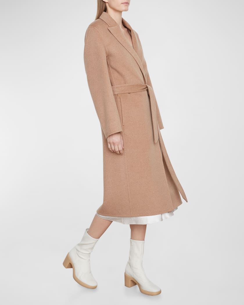 lofty belted maxi coat
