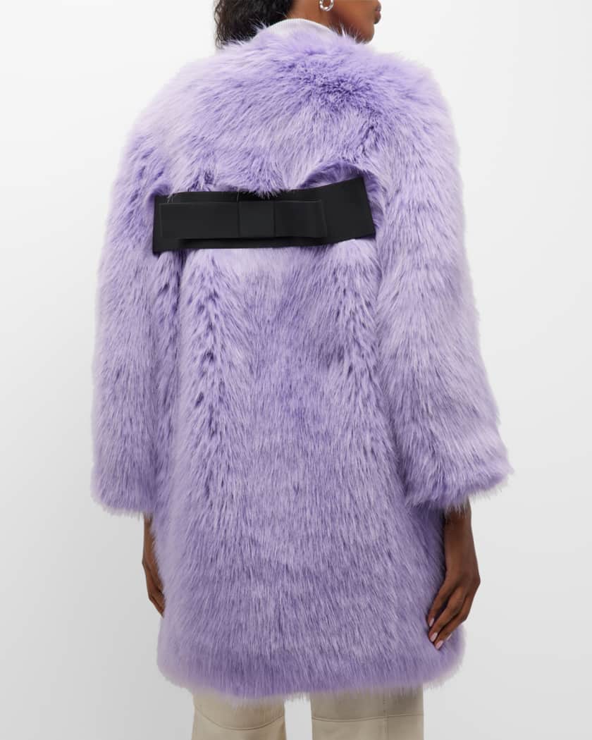 Rosé Muse fullfy faux fur short coat-