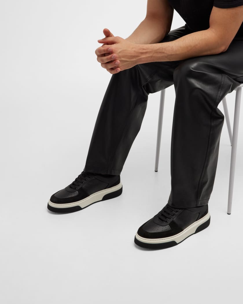 Leather low top sale