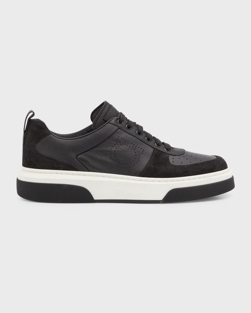 Men's Cassina Perforated Leather Low Top Sneakers