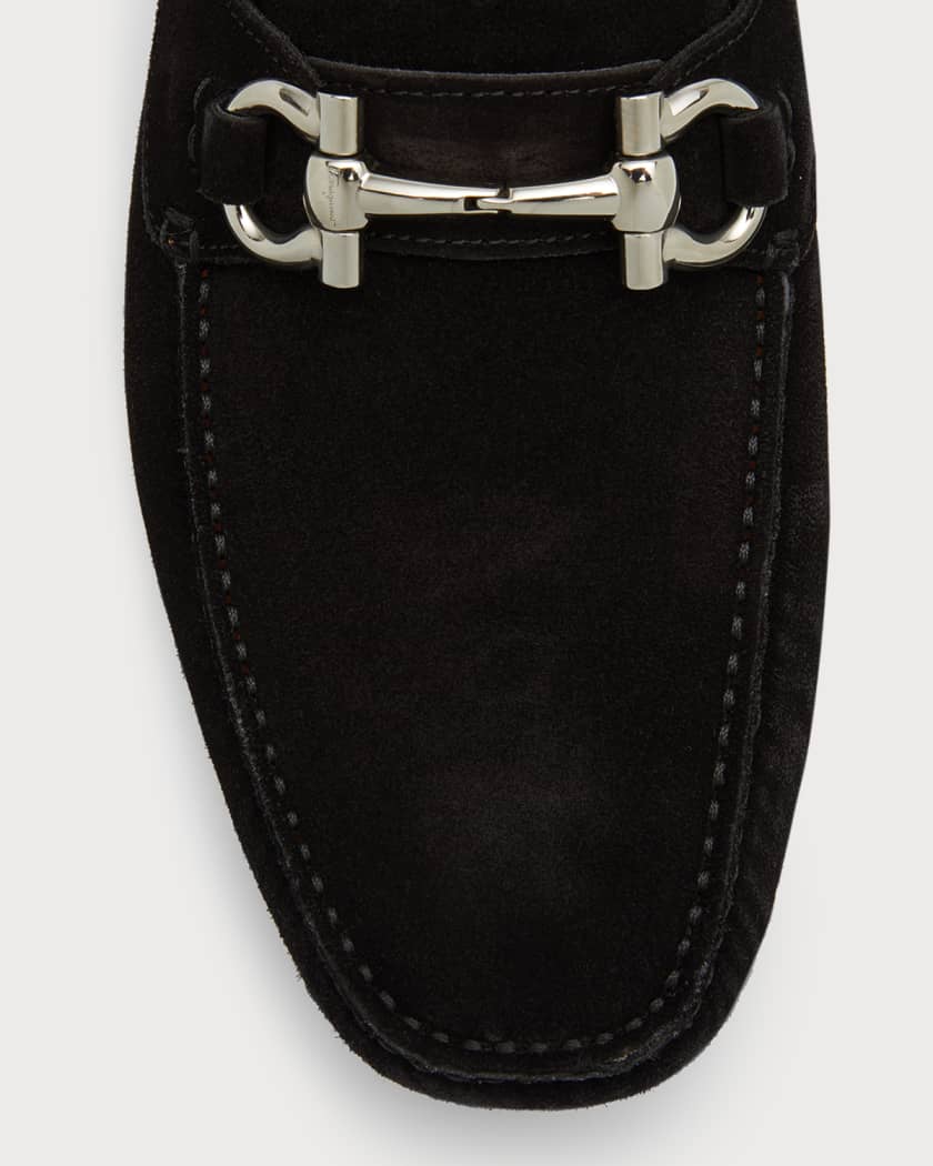 Ferragamo Men's Parigi Gancini Leather Driving Shoes | Neiman Marcus