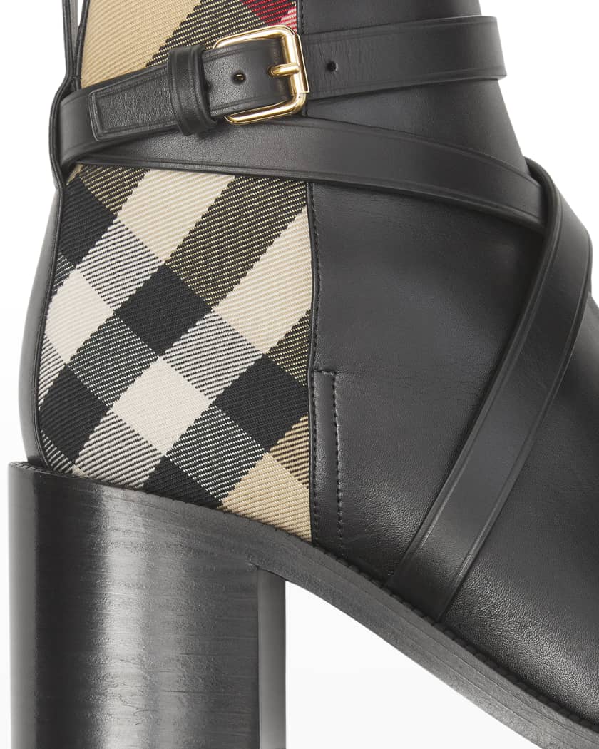 Burberry women's vaughan low-heel booties clearance