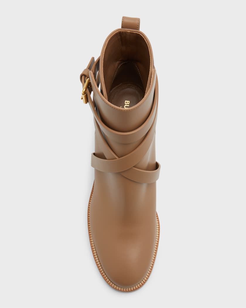 Burberry strap detail quilted leather ankle boots sales