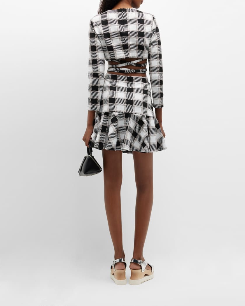 Autumn Adeigbo Beverly Plaid Mini Skirt | Neiman Marcus