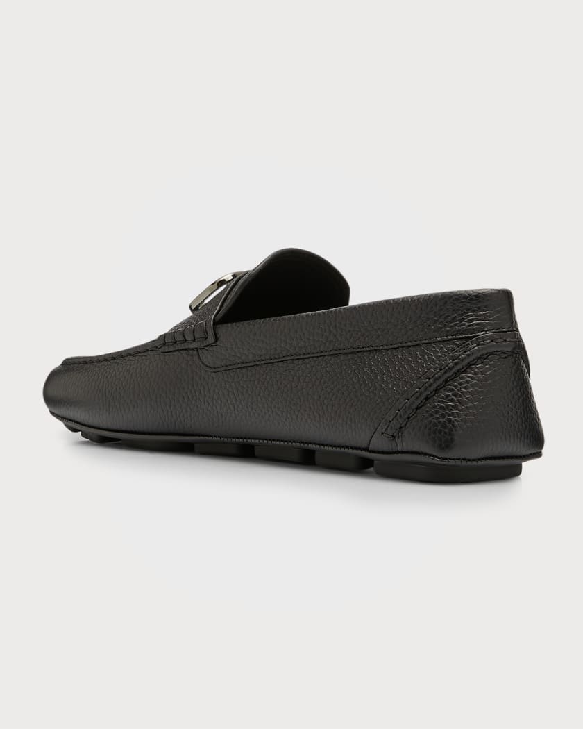 Men's V-Logo Leather Drivers