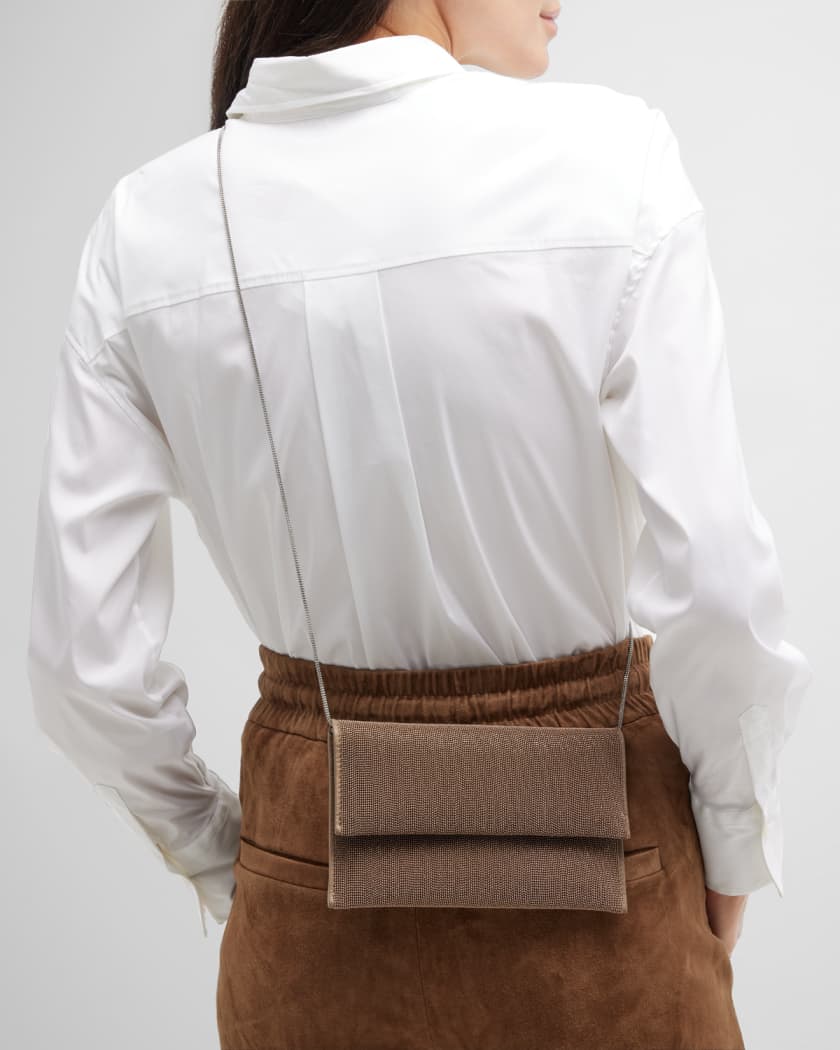 Allover Monili Clutch Bag w Chain Strap