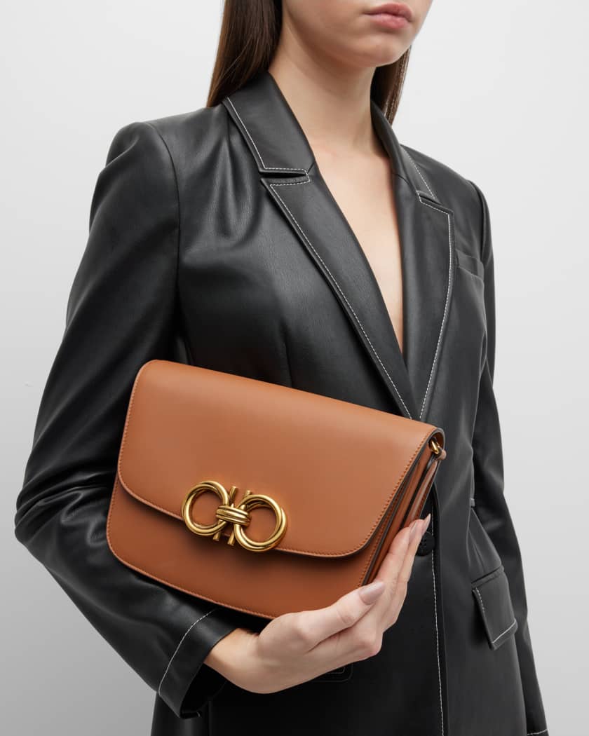 Bethania Leather Crossbody Bag in Brown - Gabriela Hearst