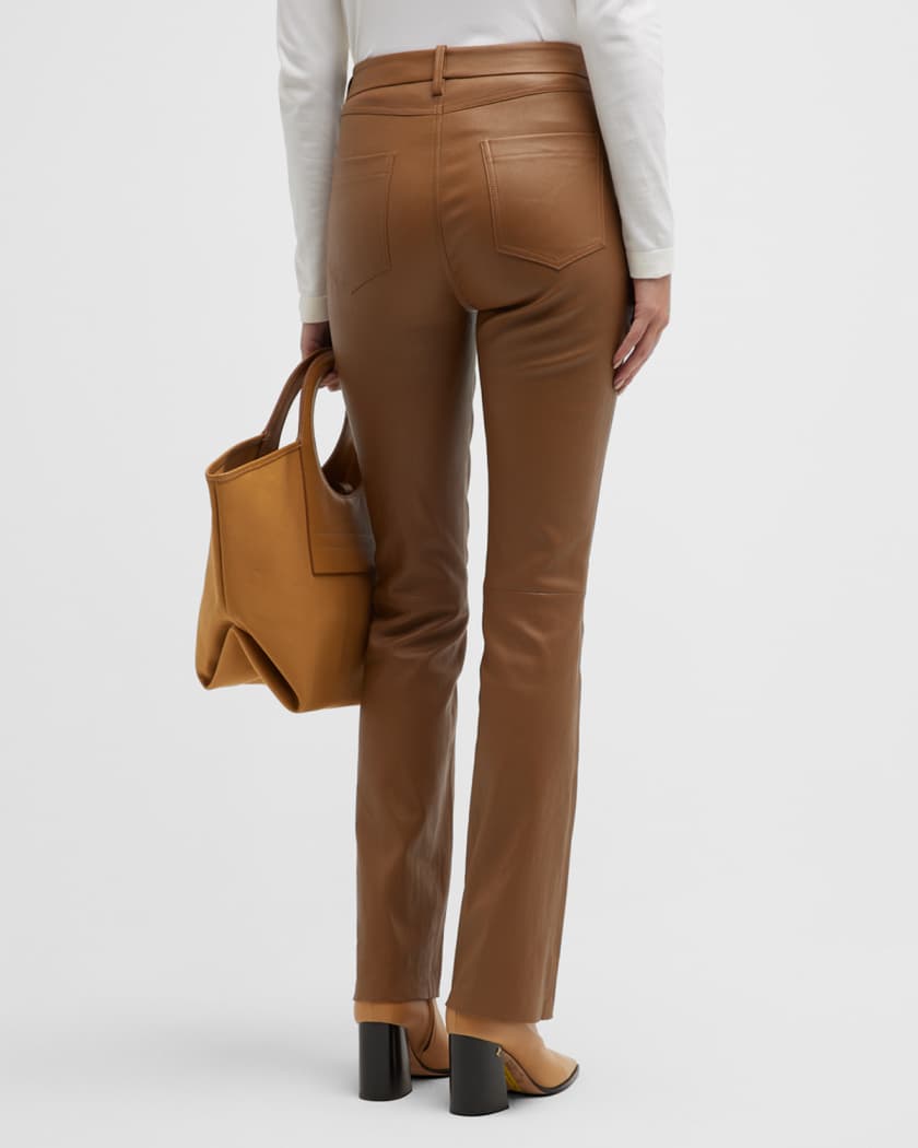 dramatiker tunge i stedet Vince Bootcut Stretch Leather Pants | Neiman Marcus