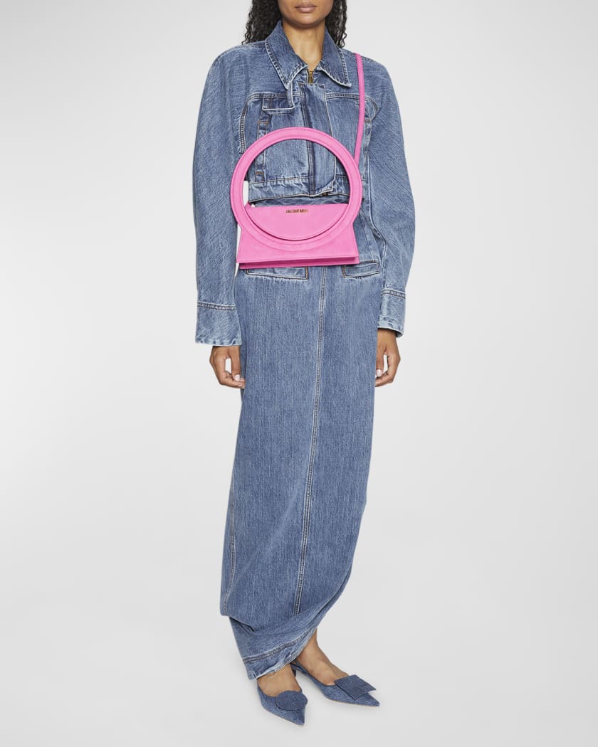 Jacquemus Le Sac Rond Top-Handle Bag, Pink, Women's, Handbags & Purses Top Handle Bags