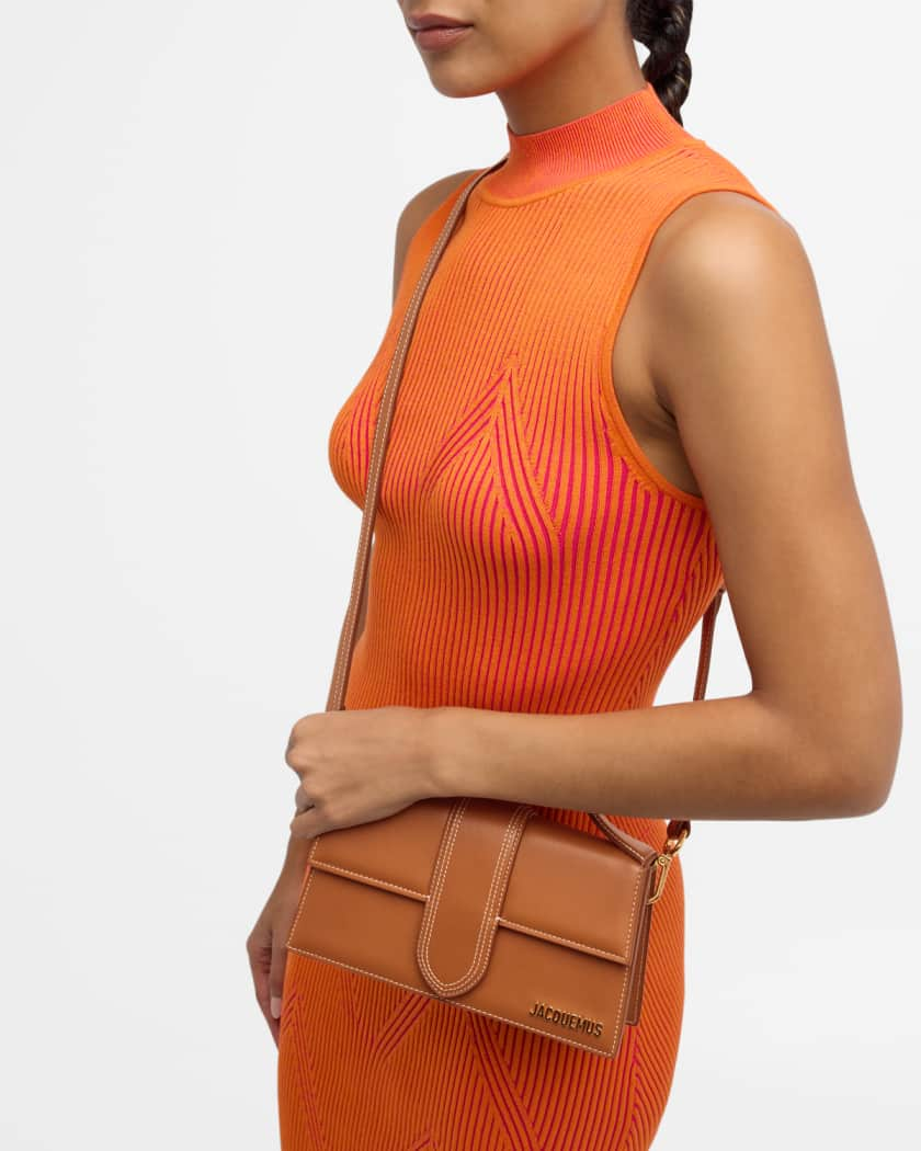 Jacquemus Le Bambinou Orange in Suede Calfskin with Gold-tone - US