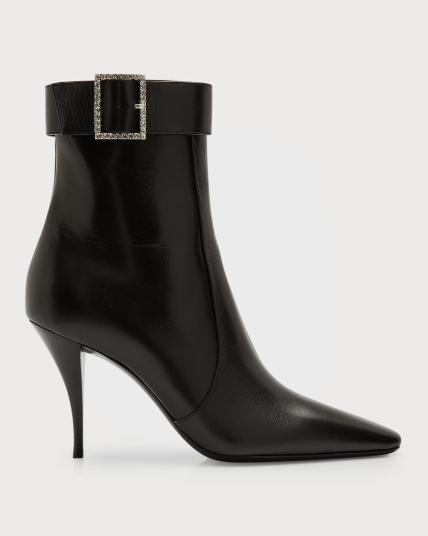 Saint laurent buckle best sale boots