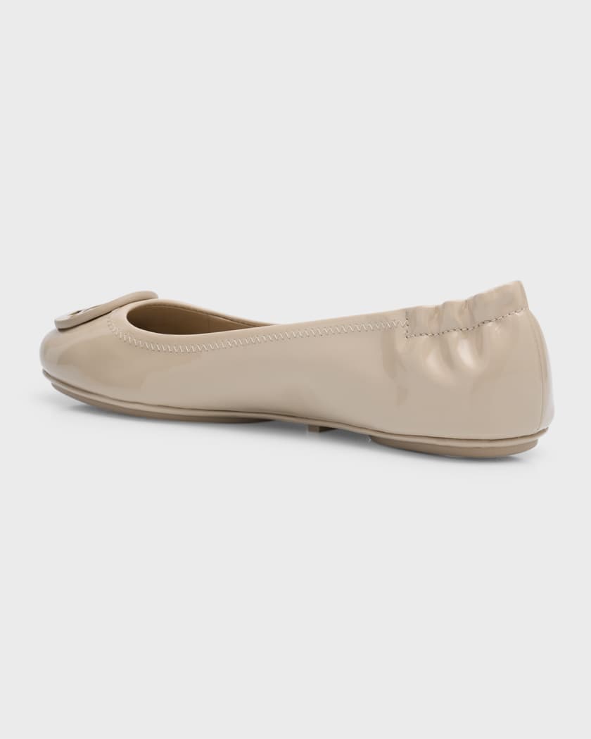 Minnie Patent Logo Travel Ballerina Flats