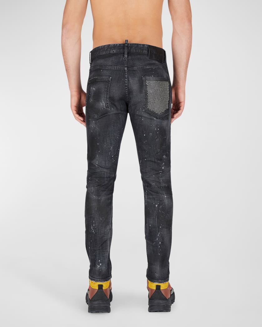 Dsquared2 Men's Distressed Slim-Fit Skater Jeans | Neiman Marcus