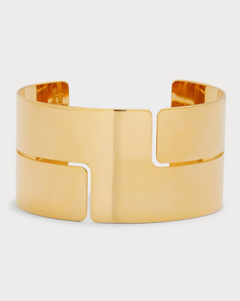 DINH VAN Yellow Gold 70s Cuff Bracelet Neiman Marcus