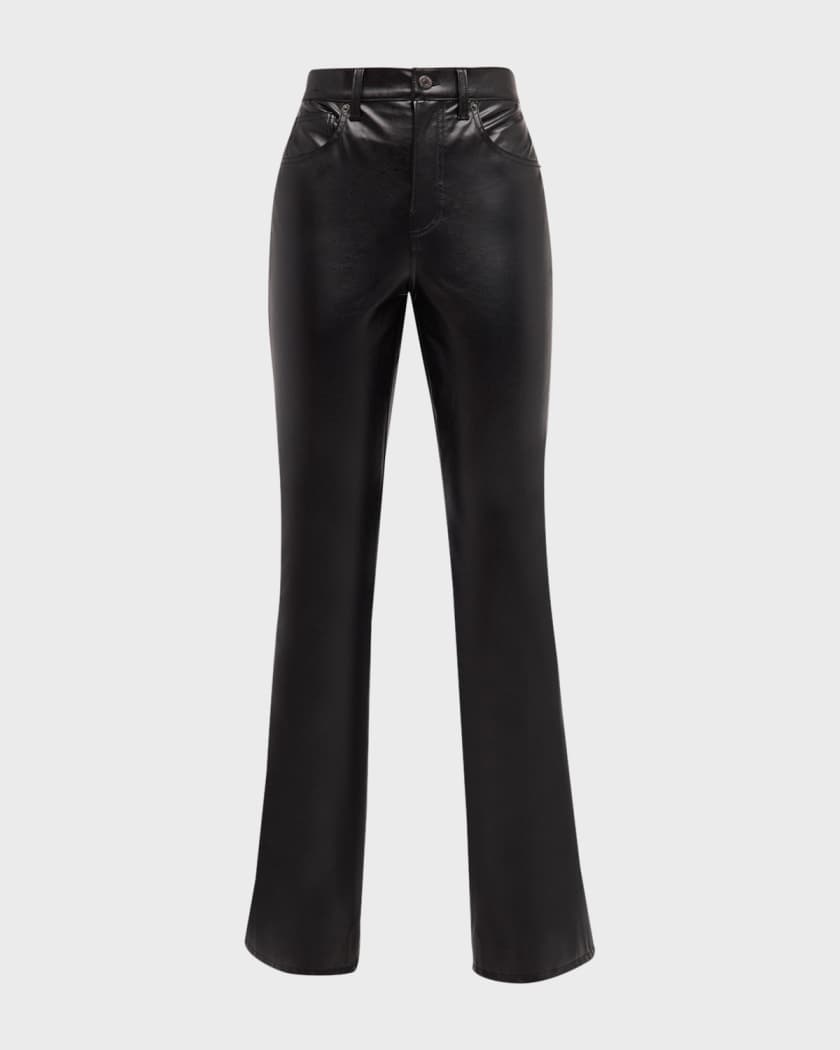 Bear Dance-Faux Leather Flared Pants