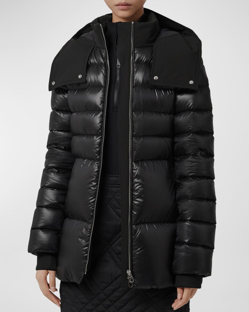 Burberry Burniston Belted Horizontal Puffer Jacket | Neiman Marcus