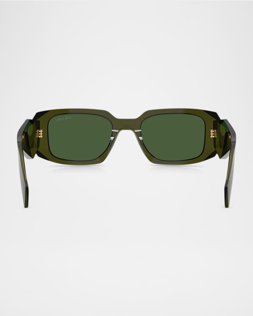 Men's Geometric Rectangle Acetate Sunglasses