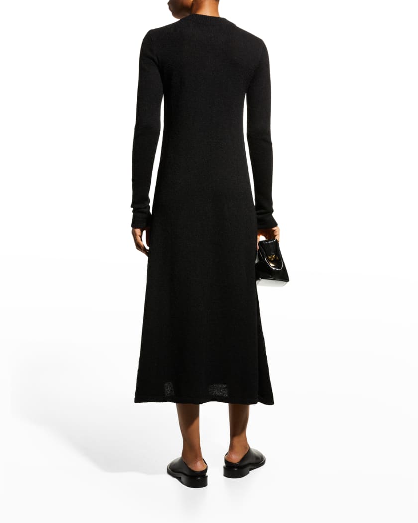 Theory ribbed online flounce midi dress