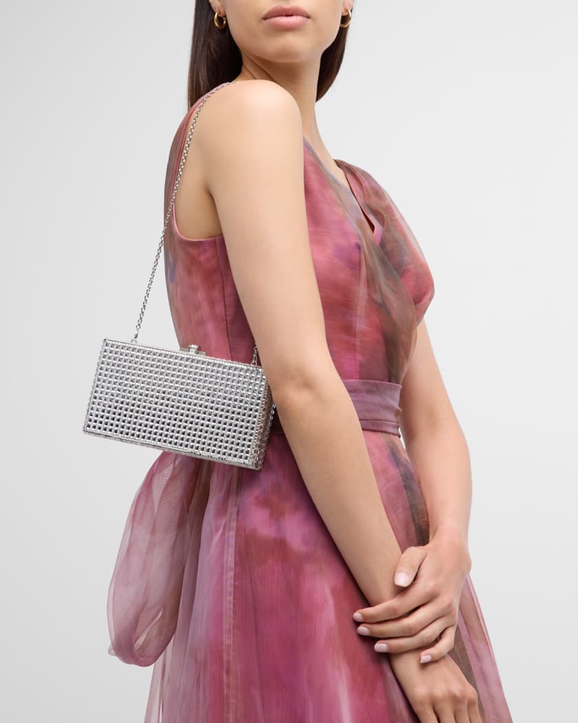 Judith Leiber Couture Slim Rectangle Fullbead Clutch Bag