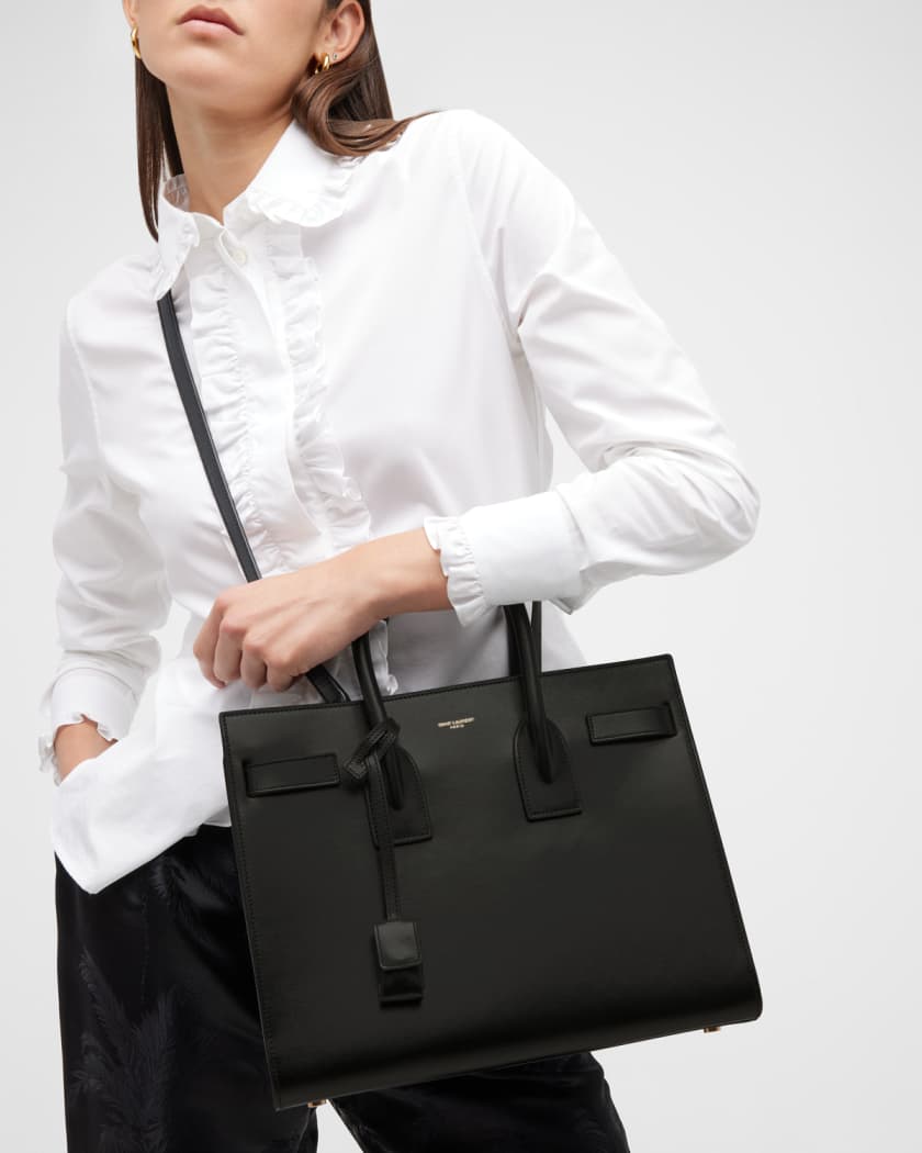 Sac De Jour Small Top Handle Bag in Smooth Leather