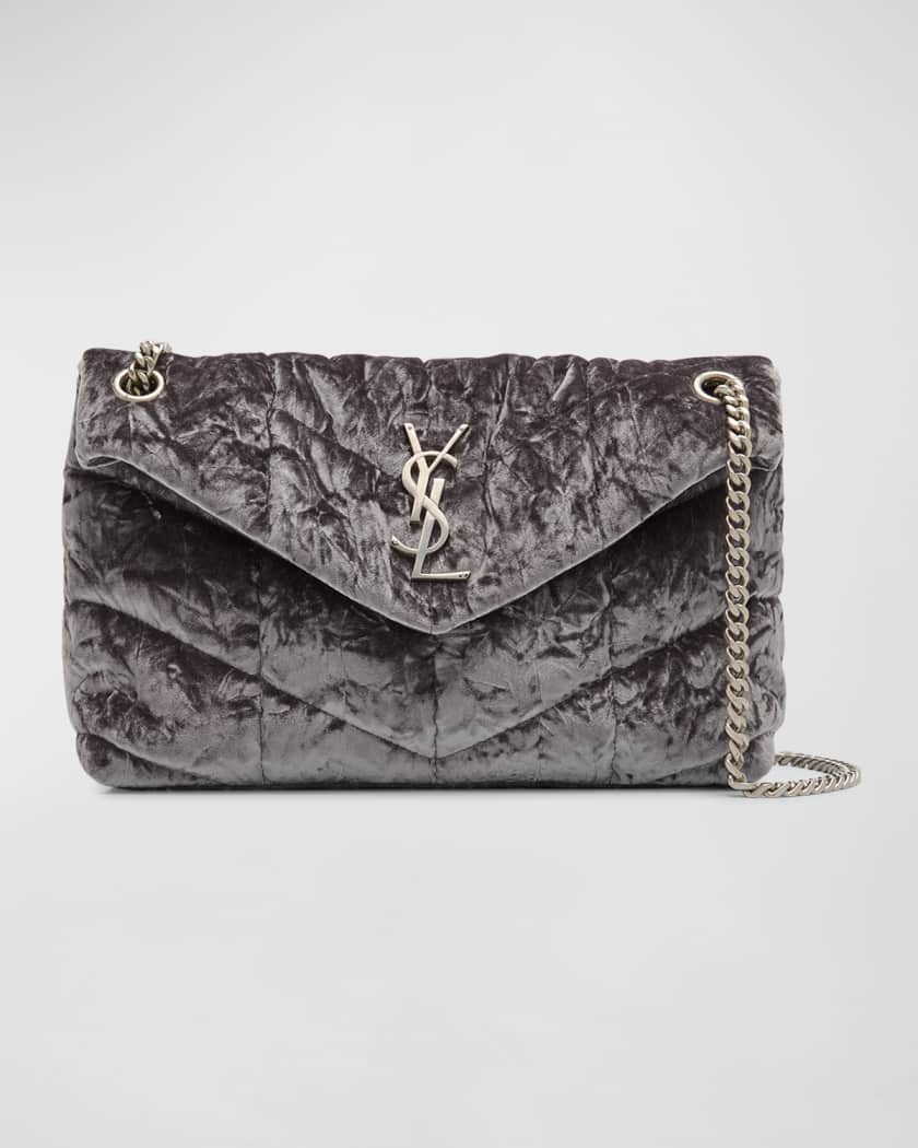 Saint Laurent Loulou Small YSL Puffer Velvet Chain Shoulder Bag - Bergdorf  Goodman