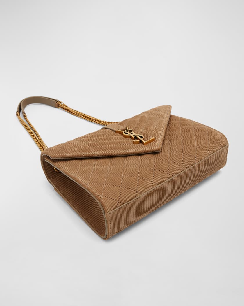 Saint Laurent Envelope Triquilt Medium YSL Shoulder Bag in