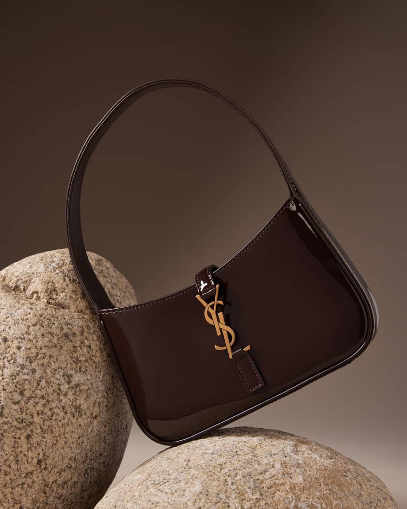 Snapshot of Marc Jacobs - Black rectangular bag made of patent leather with  gold colored logo for women