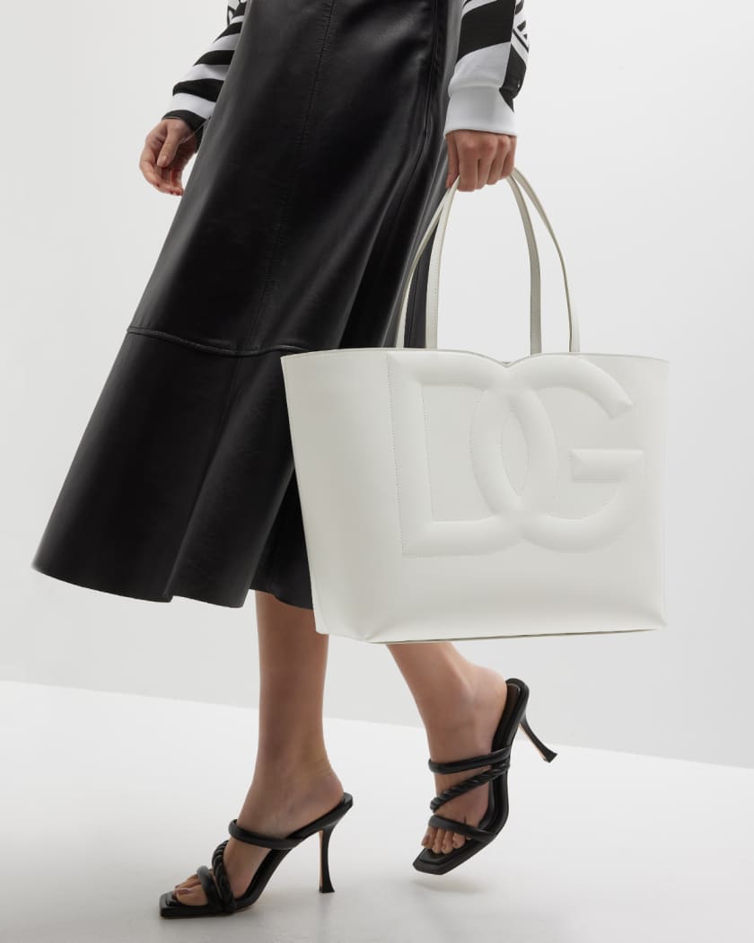 DG Logo Leather Tote Bag
