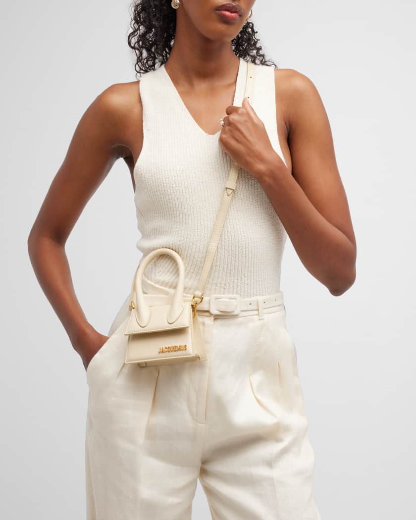 Jacquemus beige Canvas Le Chiquito Long Top-Handle Bag