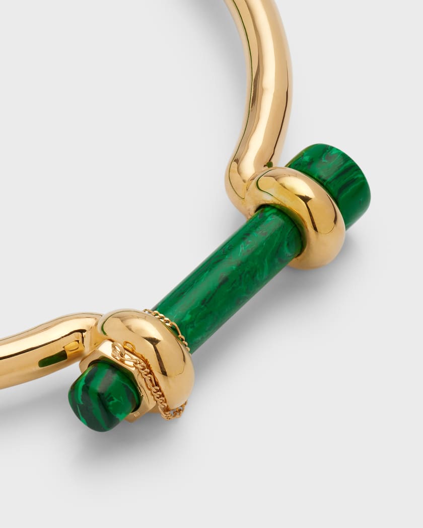 Bottega Veneta - Men - Gold-Plated and Enamel Bracelet Gold - M