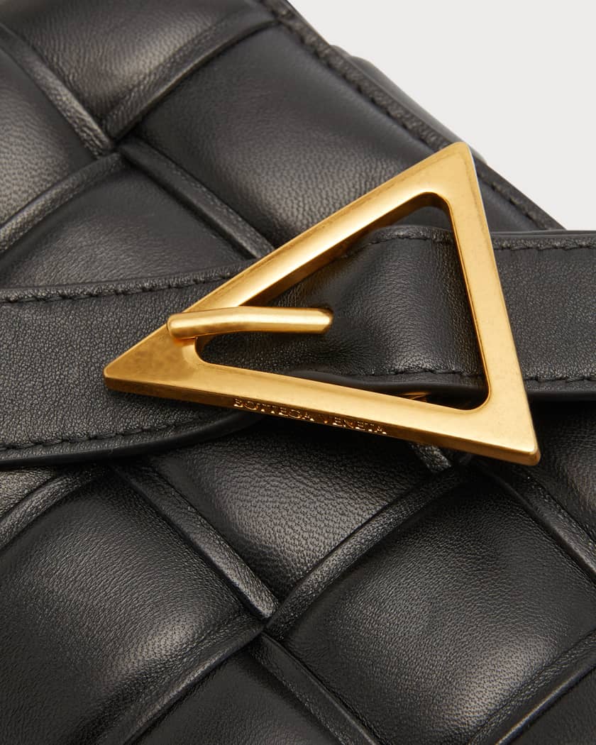Bottega Veneta Loop Intrecciato Camera Bag Small Black in Lambskin Leather  with Gold-tone - US