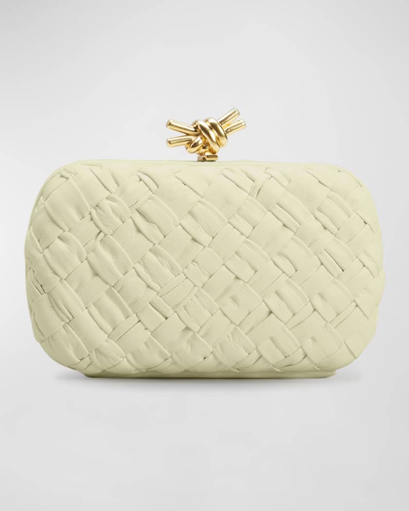 Bottega veneta knot clutch gold best sale