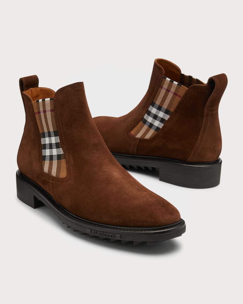 Burberry suede boots clearance