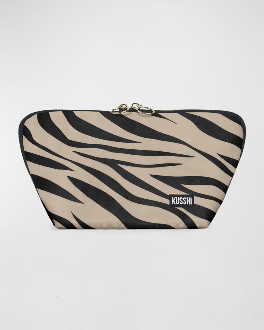 Zebra print makeup bag hotsell