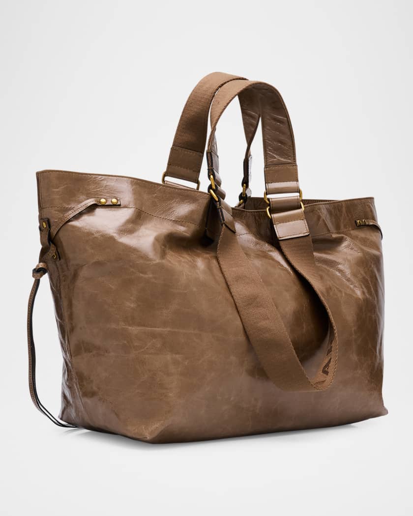Wardy Double-Handle Leather Tote Bag