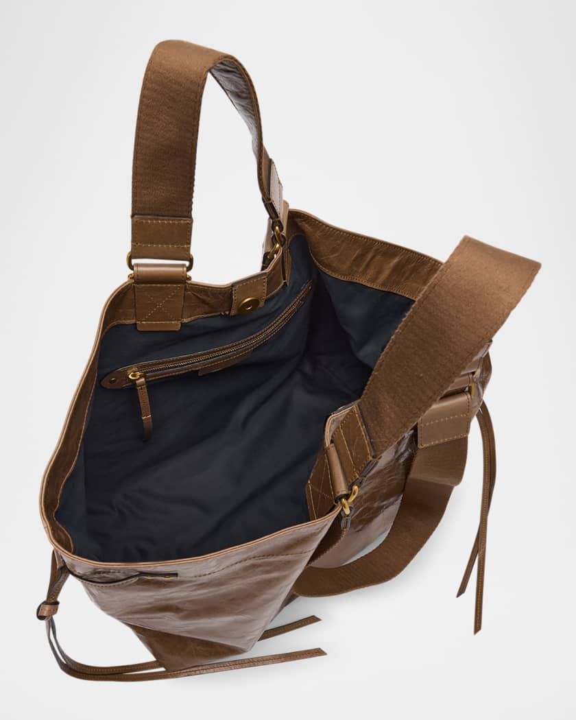 Wardy Double-Handle Leather Tote Bag