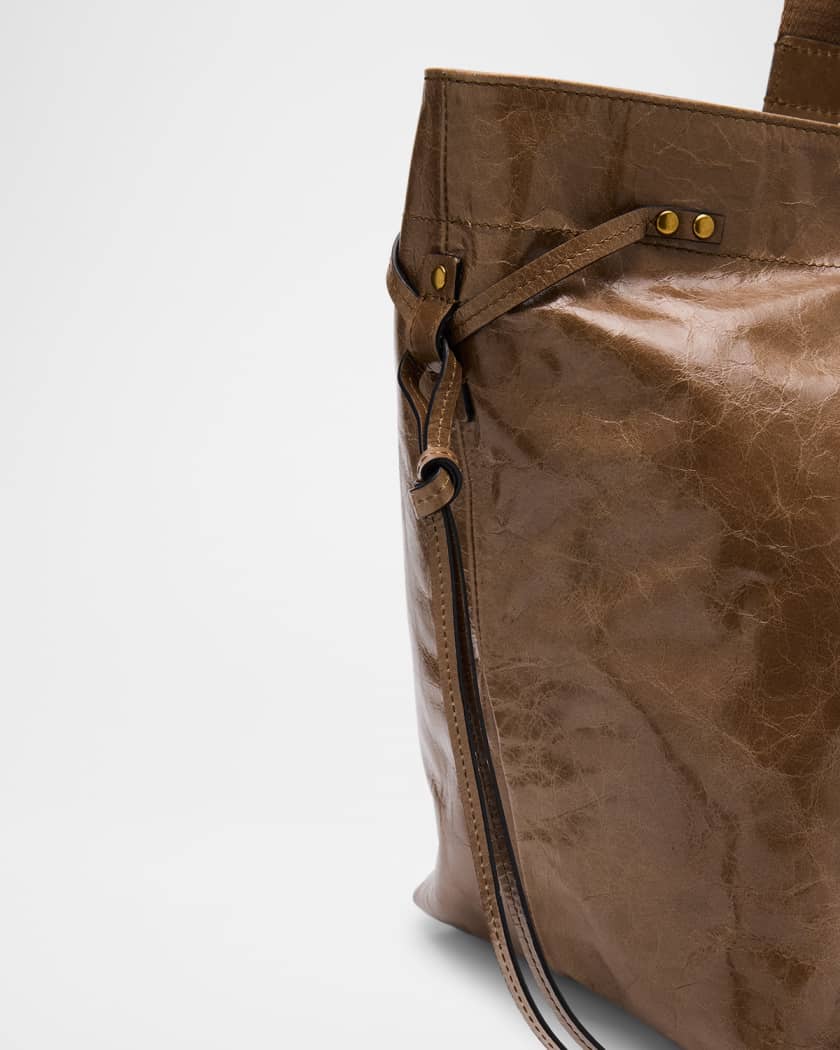 Wardy Double-Handle Leather Tote Bag