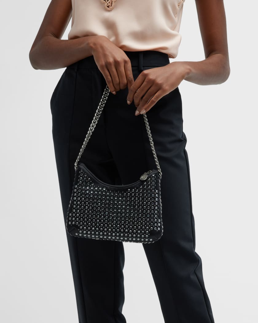 Stella McCartney Falabella Crystal Zip Shoulder Bag | Neiman Marcus
