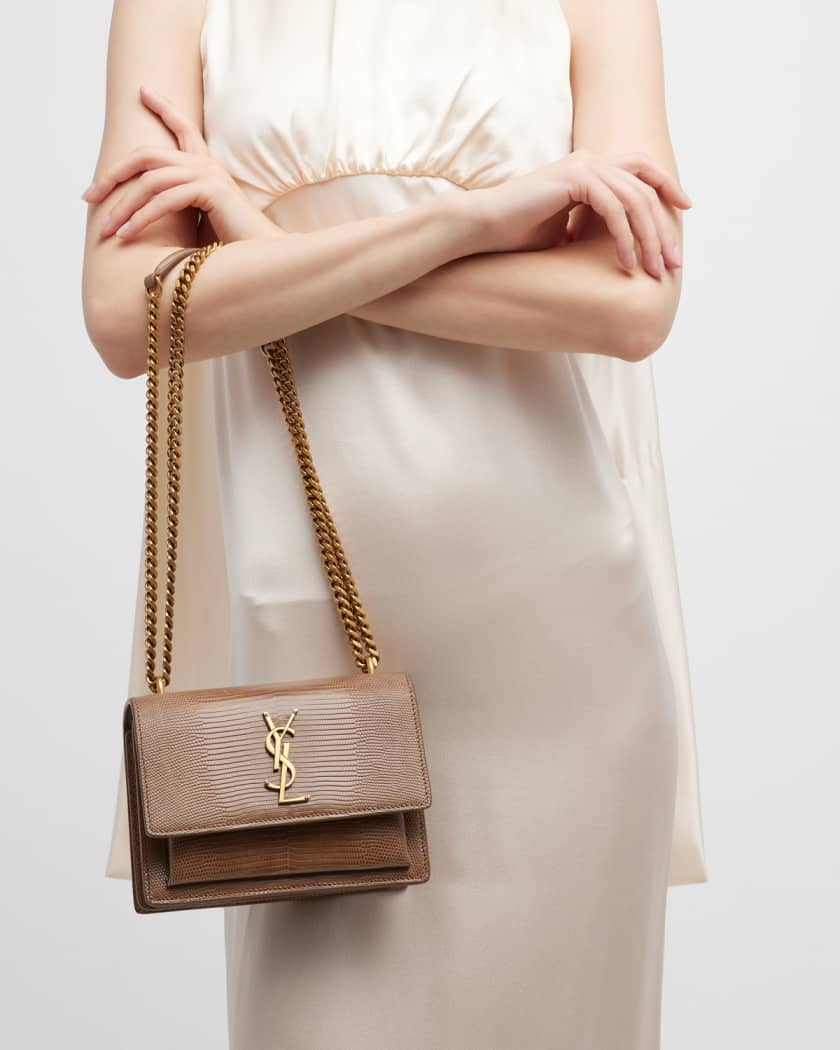 YSL Sunset Inspire Leather Top Handle Bag