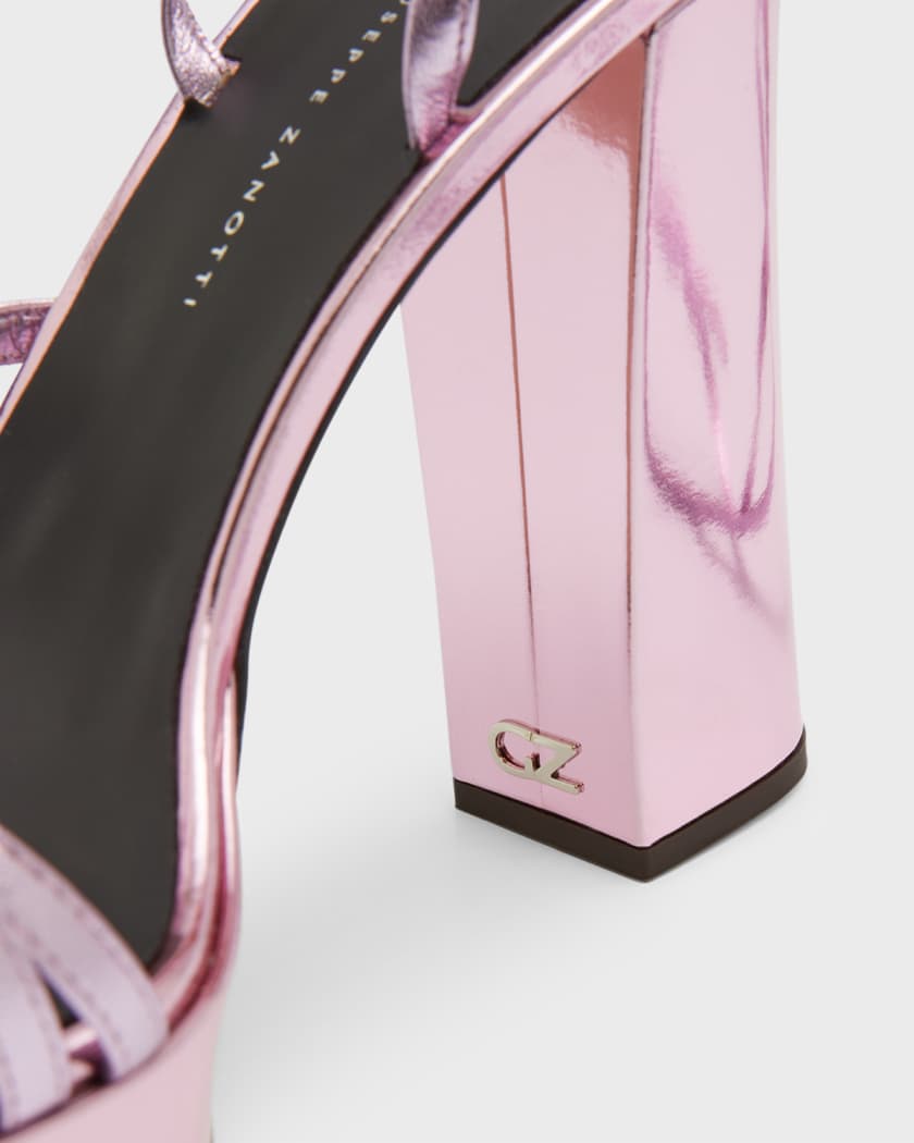 Giuseppe Zanotti Aina woven-wicker crystal-embellished sandals - Purple
