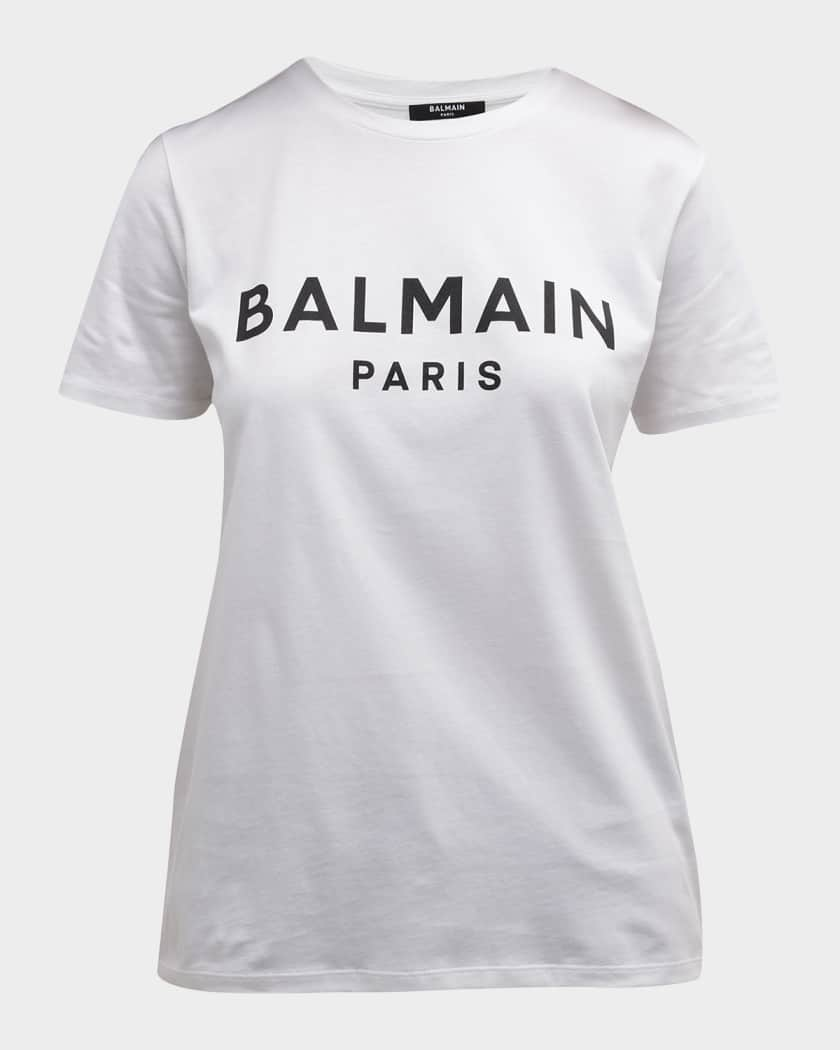 Balmain 3-Button Logo T-Shirt Neiman Marcus