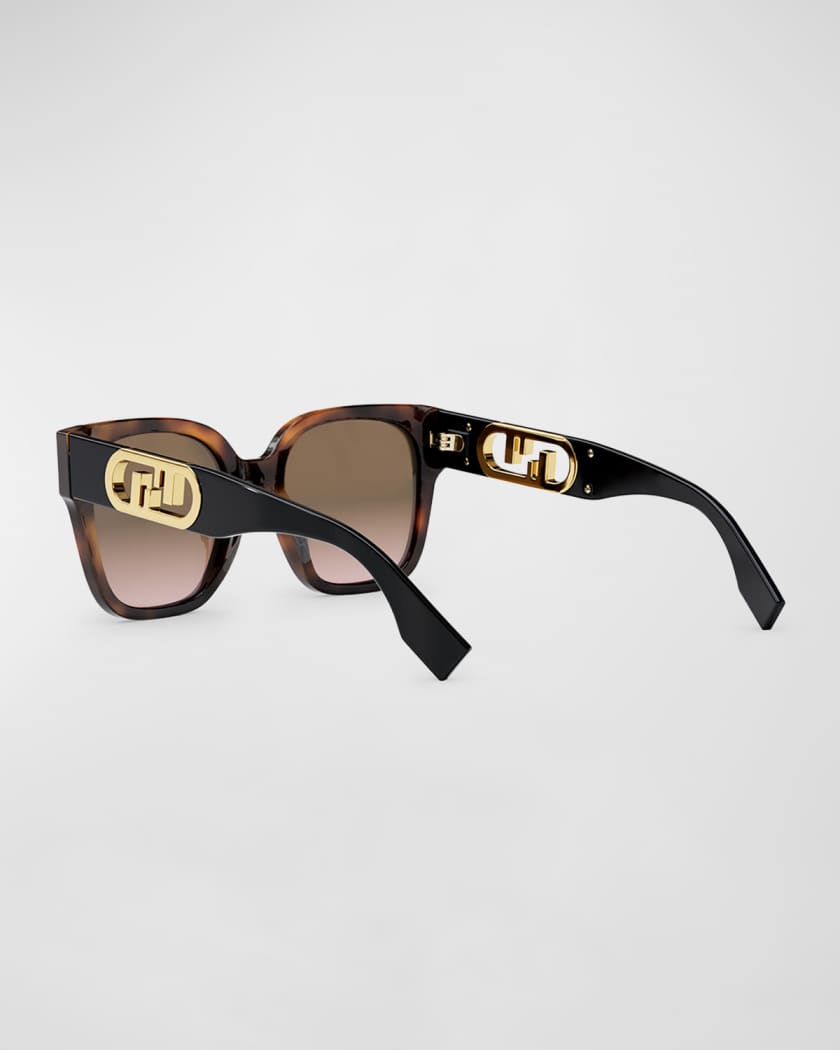 Fendi O'Lock - Gradient brown acetate sunglasses