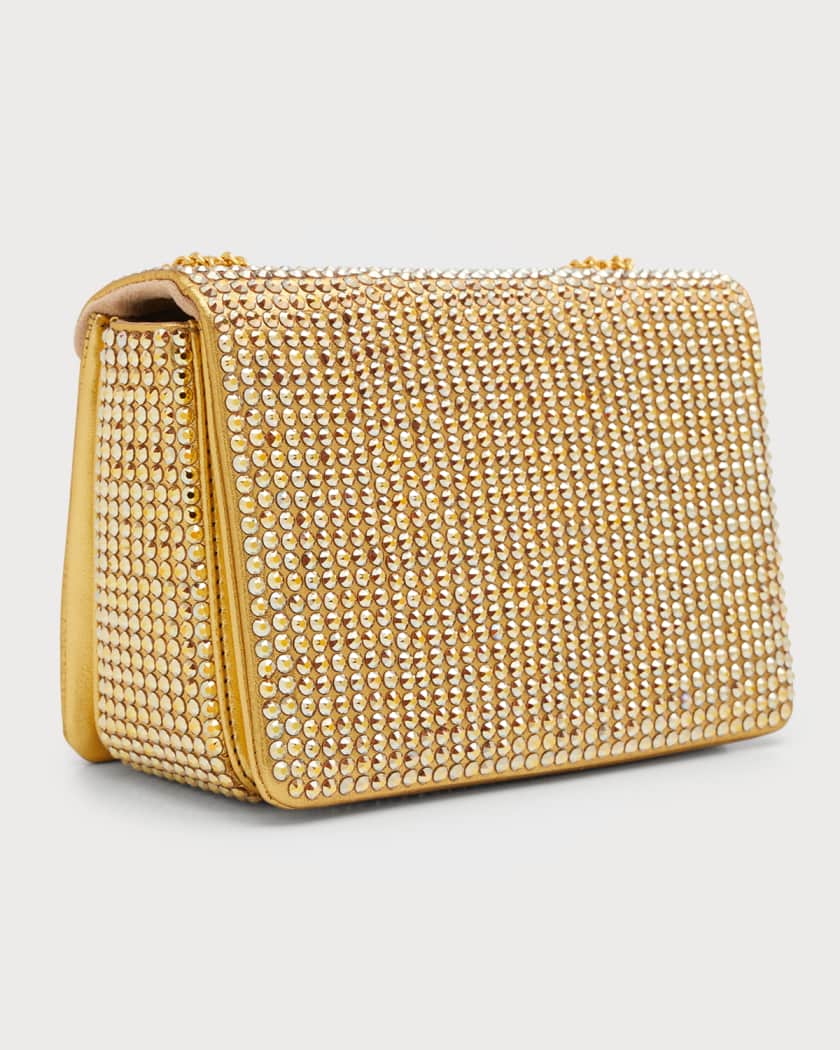 Loco Small Embellished Shoulder Bag in Yellow - Valentino Garavani