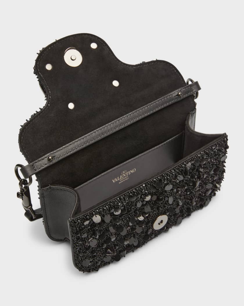 Loco Small Leather Crossbody Bag in Black - Valentino Garavani