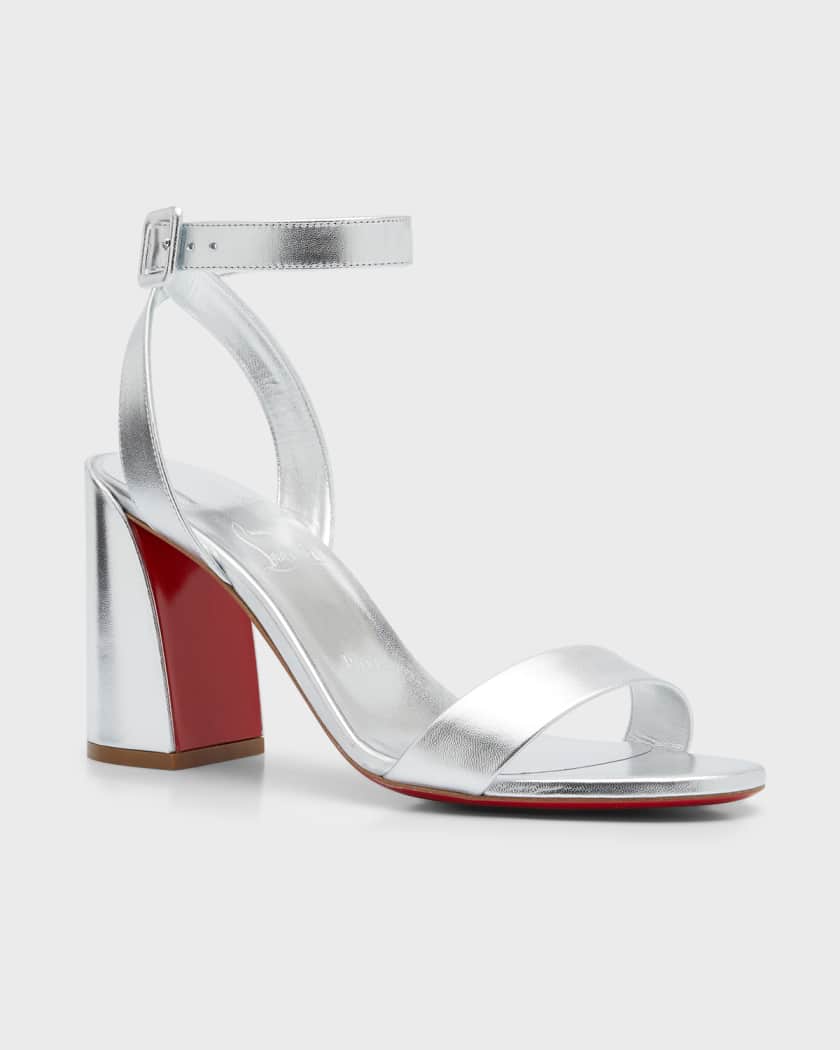 Christian Louboutin Miss Sabina Red Sole Ankle-strap Sandals In