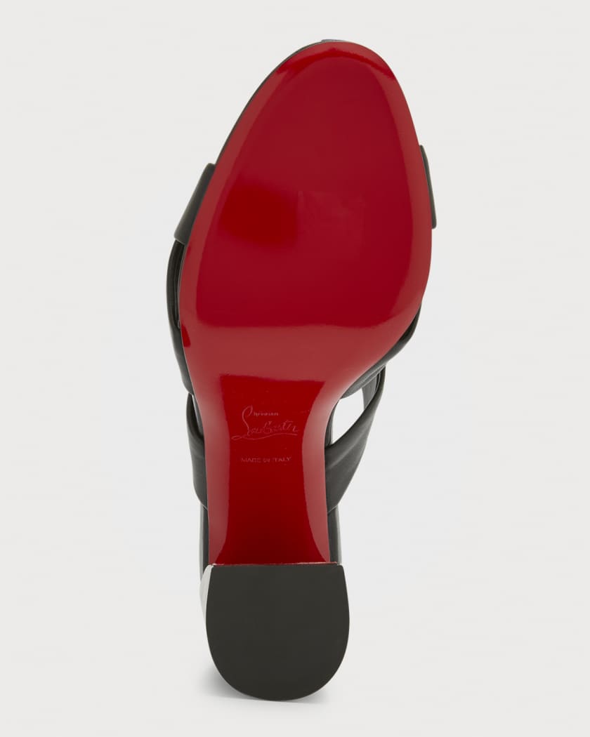 Christian Louboutin Disco Napa Red Sole Mule Sandals | Neiman Marcus