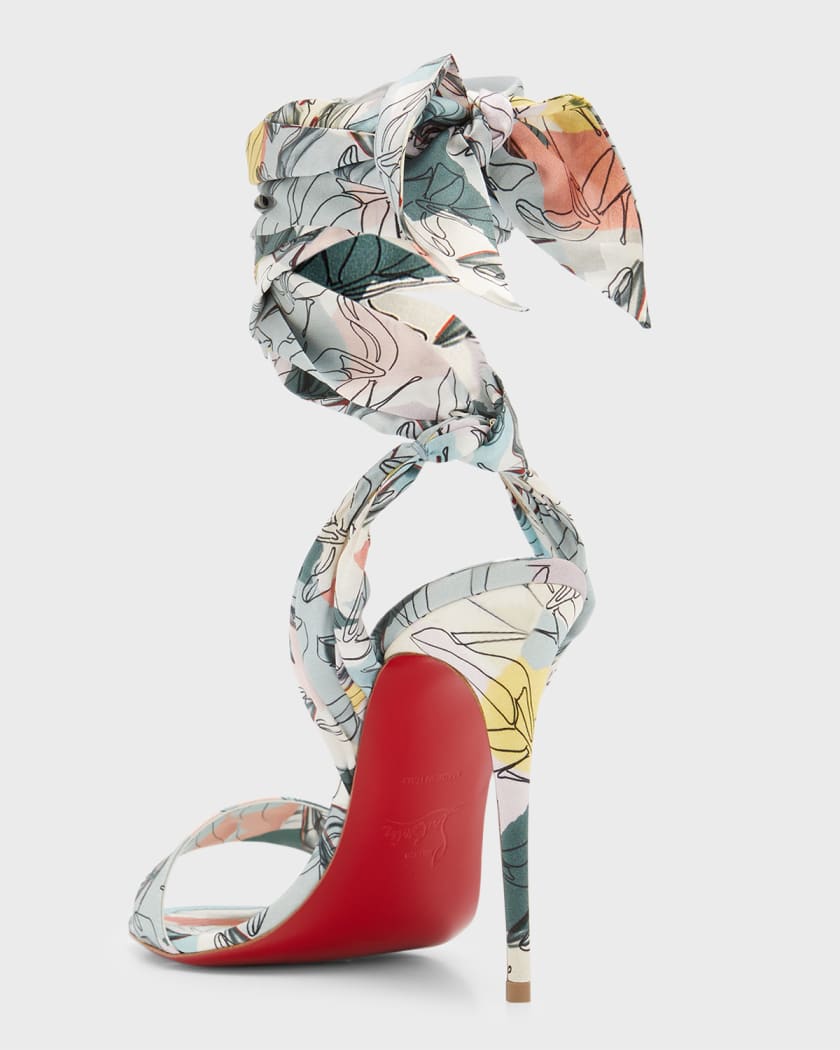 sandale du desert floral red sole sandals